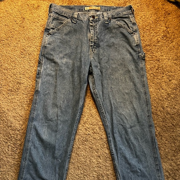 Men’s Lee Light Wash Dungaree Carpenter Jeans - Picture 1 of 6
